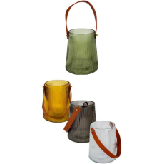 Glass Vase with Handle 15cm - assorted colours 